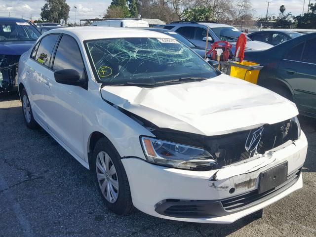 3VW2K7AJ9DM406264 - 2013 VOLKSWAGEN JETTA BASE WHITE photo 1