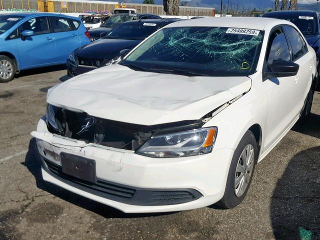 3VW2K7AJ9DM406264 - 2013 VOLKSWAGEN JETTA BASE WHITE photo 2