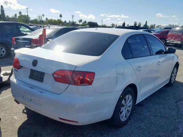 3VW2K7AJ9DM406264 - 2013 VOLKSWAGEN JETTA BASE WHITE photo 4