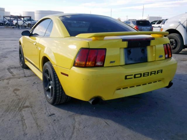 1FAFP47V21F200865 - 2001 FORD MUSTANG CO YELLOW photo 3