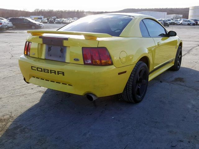 1FAFP47V21F200865 - 2001 FORD MUSTANG CO YELLOW photo 4