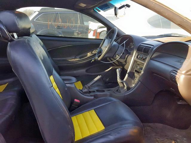 1FAFP47V21F200865 - 2001 FORD MUSTANG CO YELLOW photo 5