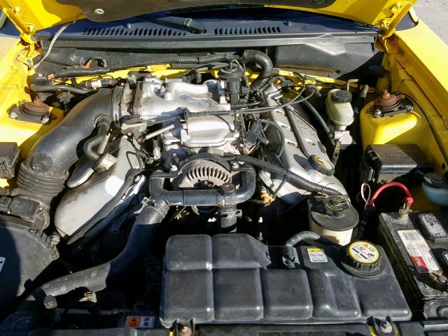 1FAFP47V21F200865 - 2001 FORD MUSTANG CO YELLOW photo 7