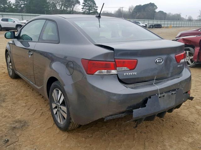 KNAFU6A20D5738761 - 2013 KIA FORTE EX GRAY photo 3