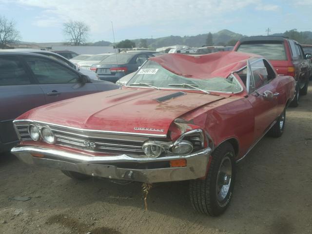 138177A144481 - 1967 CHEVROLET CHEVELL SS RED photo 2