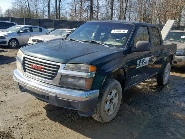 1GTDT136058115379 - 2005 GMC CANYON GREEN photo 2