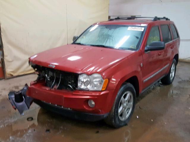 1J4HR58N55C636466 - 2005 JEEP GRAND CHER MAROON photo 2