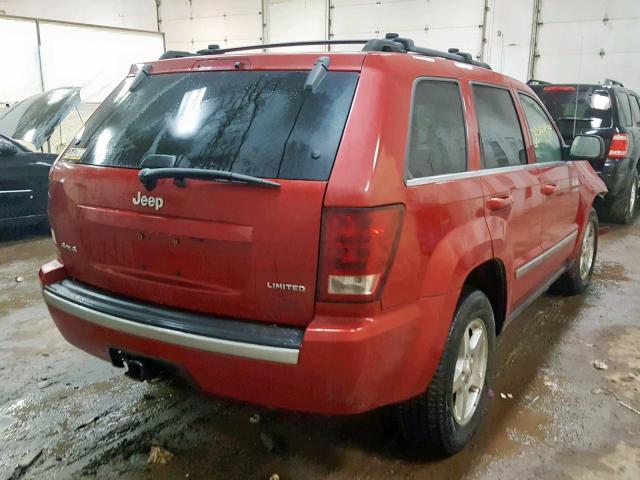 1J4HR58N55C636466 - 2005 JEEP GRAND CHER MAROON photo 4