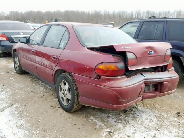 1G1ND52F85M229947 - 2005 CHEVROLET CLASSIC MAROON photo 3