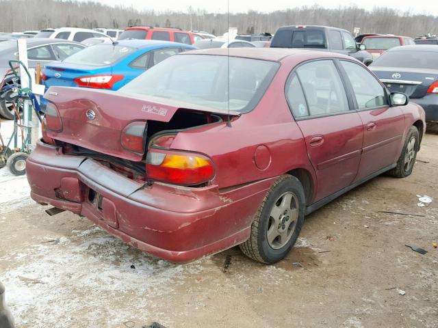 1G1ND52F85M229947 - 2005 CHEVROLET CLASSIC MAROON photo 4