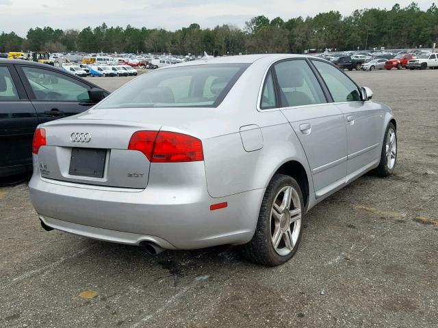 WAUAF78EX8A082737 - 2008 AUDI A4 2.0T SILVER photo 4