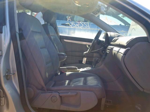 WAUAF78EX8A082737 - 2008 AUDI A4 2.0T SILVER photo 5