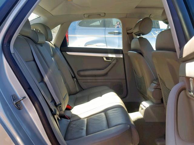 WAUAF78EX8A082737 - 2008 AUDI A4 2.0T SILVER photo 6