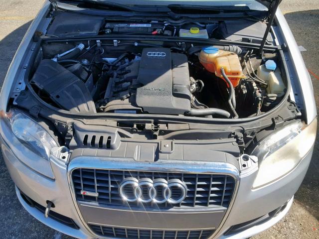 WAUAF78EX8A082737 - 2008 AUDI A4 2.0T SILVER photo 7