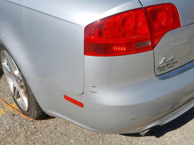 WAUAF78EX8A082737 - 2008 AUDI A4 2.0T SILVER photo 9