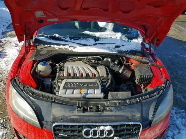 TRUDD38J881021338 - 2008 AUDI TT 3.2 QUA RED photo 7