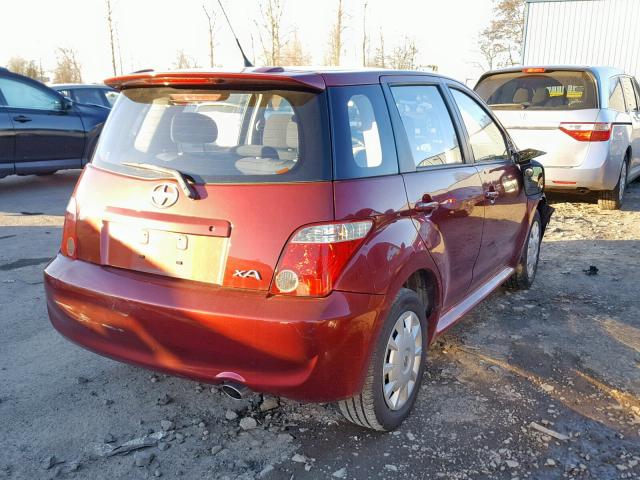 JTKKT604X65002509 - 2006 TOYOTA SCION XA RED photo 4