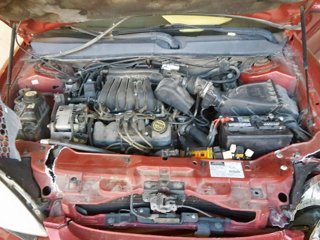 1FAFP55222A213886 - 2002 FORD TAURUS SES RED photo 7