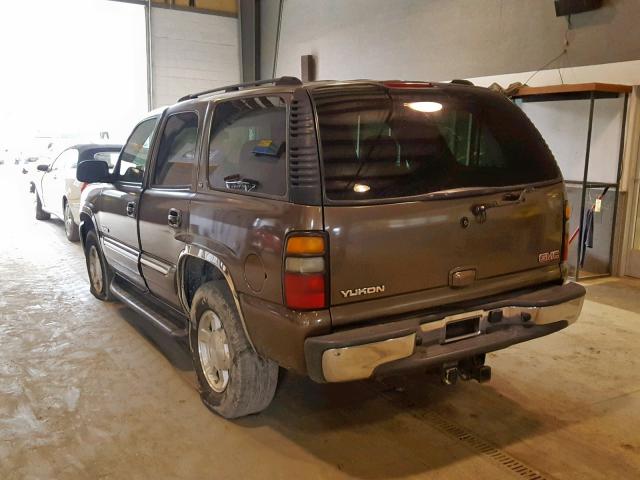 1GKEC13Z64J121441 - 2004 GMC YUKON BROWN photo 3