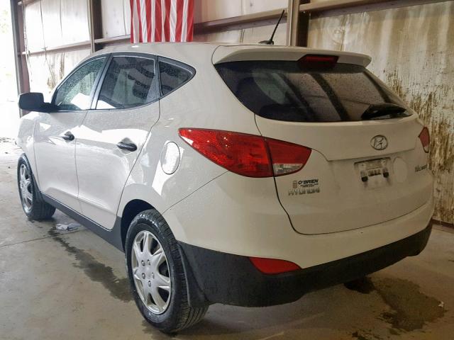 KM8JT3AB5DU775000 - 2013 HYUNDAI TUCSON GL WHITE photo 3