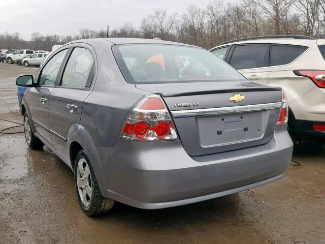 KL1TD5DE2BB201823 - 2011 CHEVROLET AVEO LS GRAY photo 3