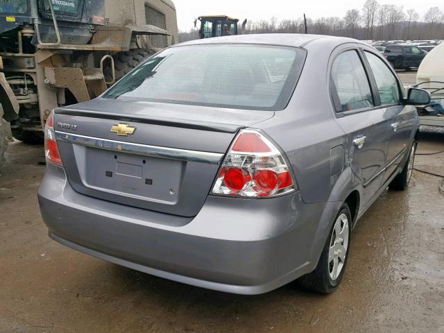 KL1TD5DE2BB201823 - 2011 CHEVROLET AVEO LS GRAY photo 4