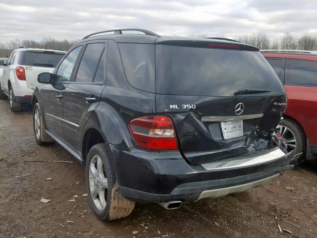 4JGBB86E88A369159 - 2008 MERCEDES-BENZ ML 350 BLACK photo 3