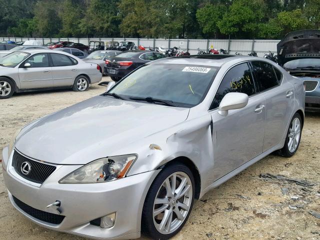 JTHBE262765011649 - 2006 LEXUS IS 350 GRAY photo 2