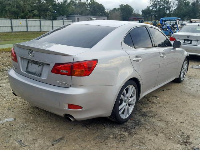 JTHBE262765011649 - 2006 LEXUS IS 350 GRAY photo 4