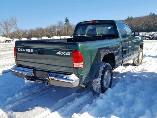 1B7GG22Y0XS215191 - 1999 DODGE DAKOTA GREEN photo 4