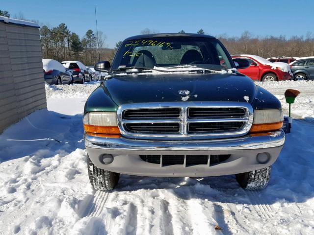 1B7GG22Y0XS215191 - 1999 DODGE DAKOTA GREEN photo 9