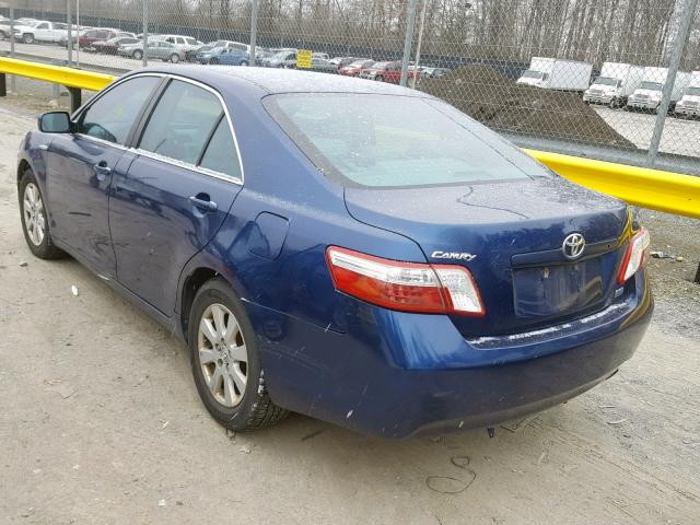 4T1BB46K79U064959 - 2009 TOYOTA CAMRY HYBR BLUE photo 3