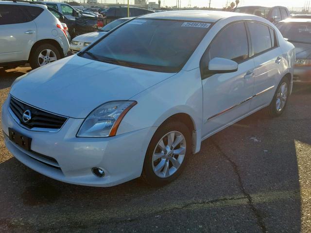 3N1AB6AP9CL725863 - 2012 NISSAN SENTRA 2.0 WHITE photo 2