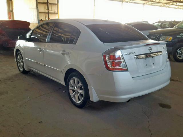 3N1AB6AP9CL725863 - 2012 NISSAN SENTRA 2.0 WHITE photo 3