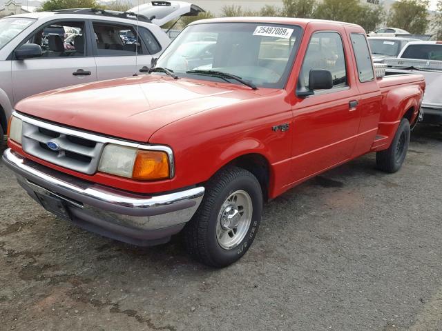 1FTCR14U1VPB28011 - 1997 FORD RANGER RED photo 2