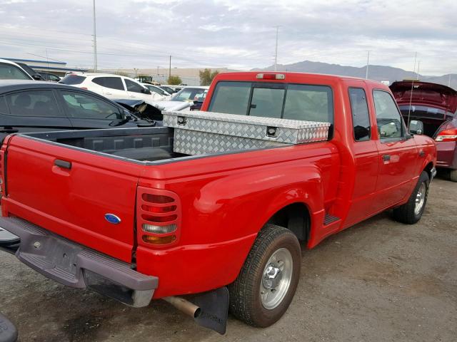 1FTCR14U1VPB28011 - 1997 FORD RANGER RED photo 4