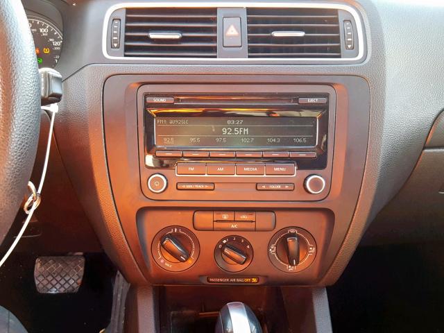 3VW2K7AJ1EM291158 - 2014 VOLKSWAGEN JETTA BASE 灰色 照片 9