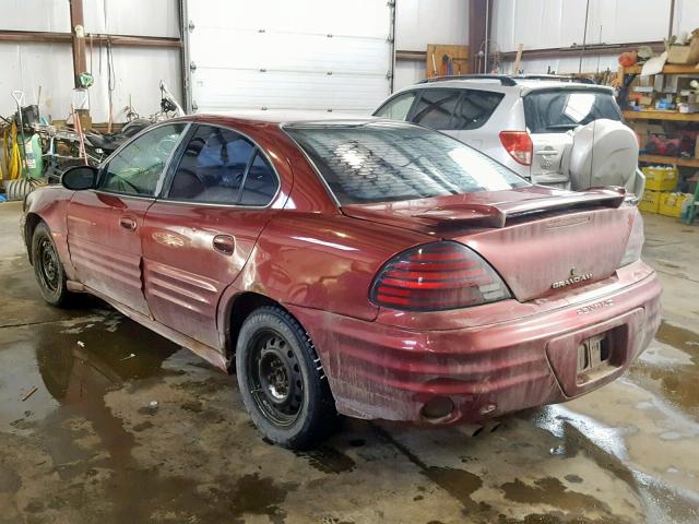 1G2NF52E92M643327 - 2002 PONTIAC GRAND AM S RED photo 3