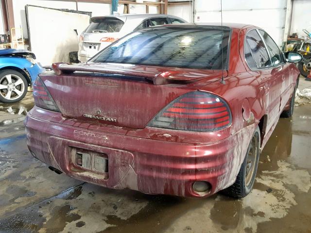 1G2NF52E92M643327 - 2002 PONTIAC GRAND AM S RED photo 4