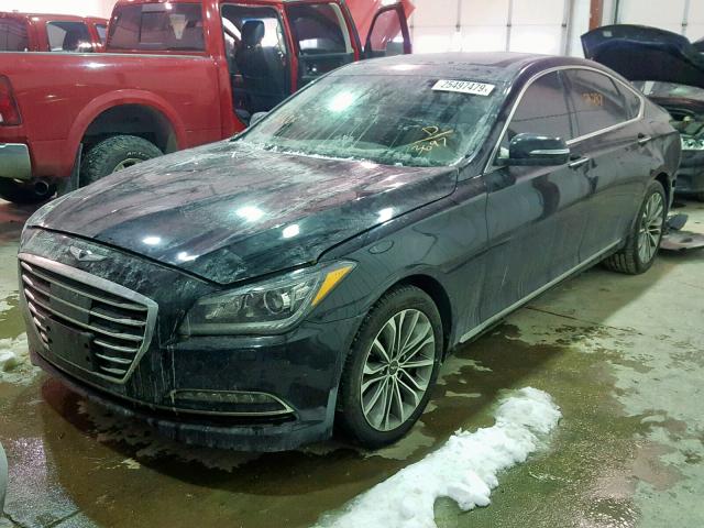 KMHGN4JEXHU183697 - 2017 GENESIS G80 BASE BLACK photo 2