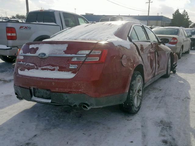 1FAHP2H8XFG202905 - 2015 FORD TAURUS SEL RED photo 4