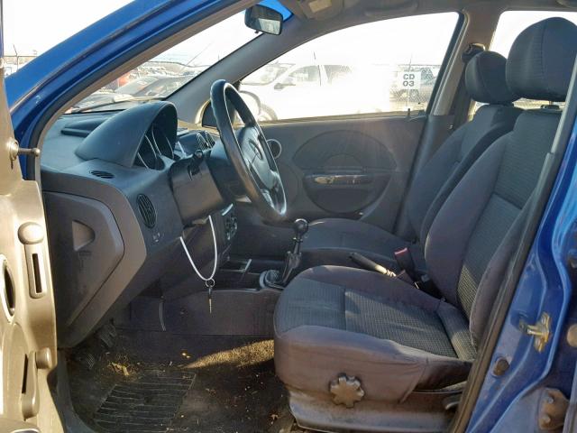 KL1TD66657B723896 - 2007 CHEVROLET AVEO BASE Mavi foto 5
