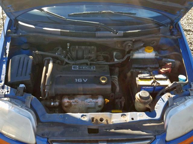 KL1TD66657B723896 - 2007 CHEVROLET AVEO BASE Mavi foto 7