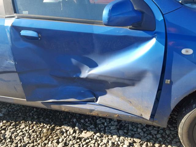 KL1TD66657B723896 - 2007 CHEVROLET AVEO BASE Mavi foto 9