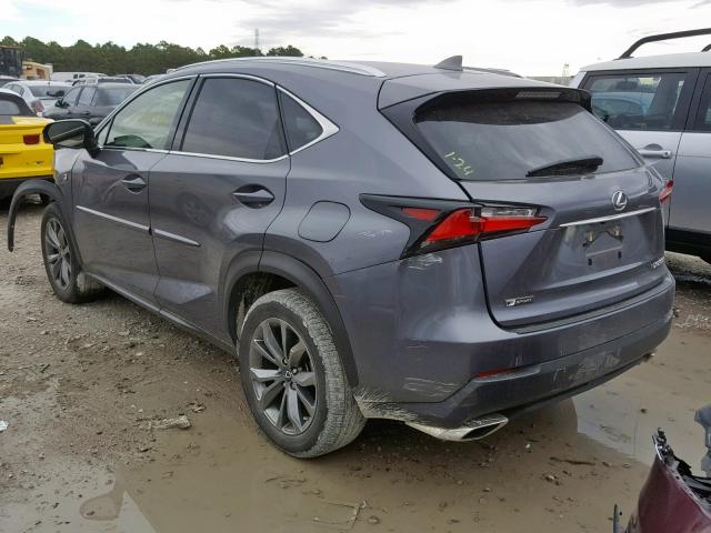 JTJYARBZ1G2040342 - 2016 LEXUS NX 200T GRAY photo 3