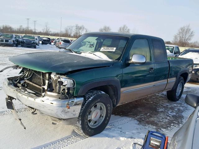 1GTEK19T9XE534727 - 1999 GMC NEW SIERRA GREEN photo 2