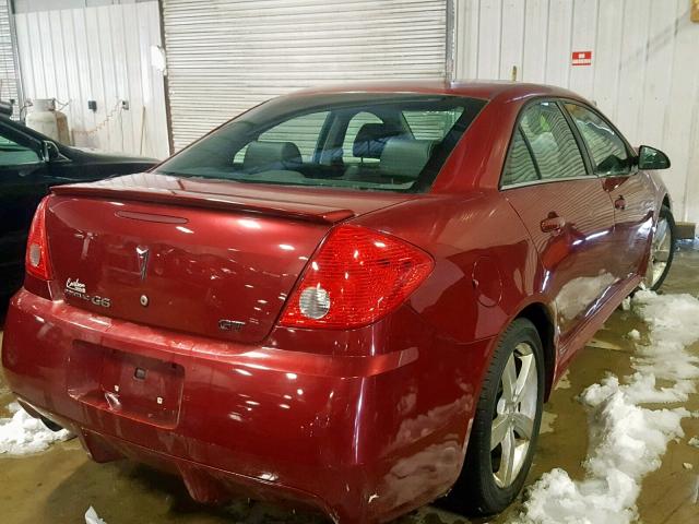 1G2ZH57N584196167 - 2008 PONTIAC G6 GT MAROON photo 4