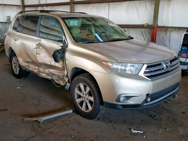 5TDZK3EH3CS085936 - 2012 TOYOTA HIGHLANDER GOLD photo 1