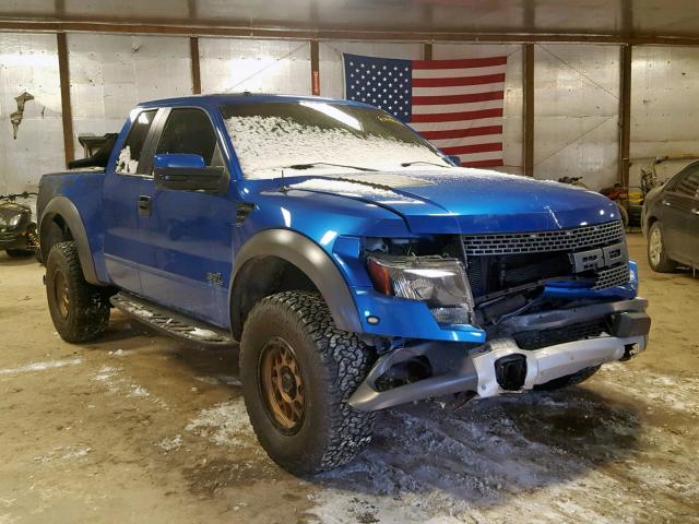 1FTEX1R61CFC89650 - 2012 FORD F150 SVT R BLUE photo 1