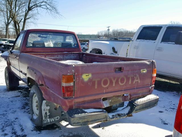 JT4RN64P3H5053891 - 1987 TOYOTA PICKUP RN6 MAROON photo 3